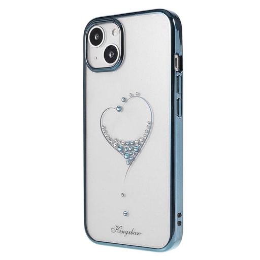 Apple iPhone 13 Kingxbar wish series Swarovski mit Steinen Backcover (Blau)