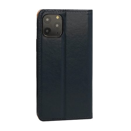 Samsung Galaxy A12 original Leder Klapphülle, (Blau)