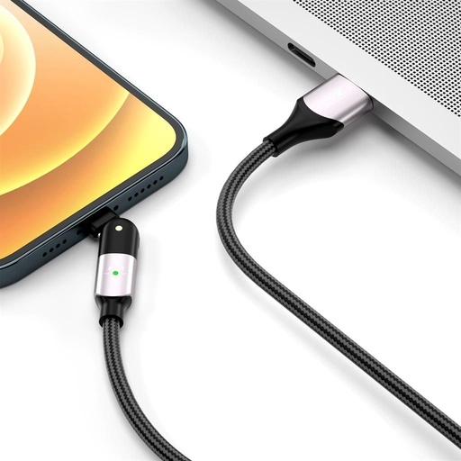 XO NB176 USB-C Datenkabel (Schwarz) – 1.2 m, 2.4A, 180°-ban drehbar Kopf
