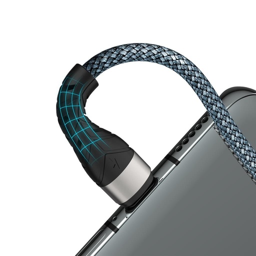 XO NB209 micro USB Datenkabel (Schwarz) – geflochten Abdeckung, Aluminium Gehäuse, 1 m