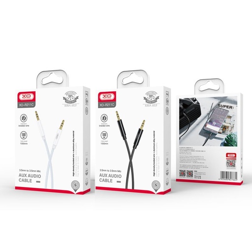 XO NB-R211C 3.5 mm–3.5 mm audio Kabel (Schwarz)