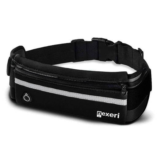 Nexeri Universell Größe 7-ig Gürteltasche zum Laufen, schwarz