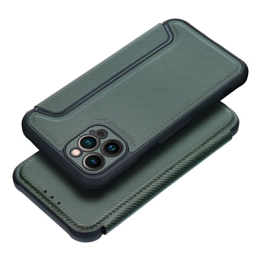 Samsung Galaxy A13 4G Razor magnetisch stoßfest Klapphülle (Dunkelgrün)
