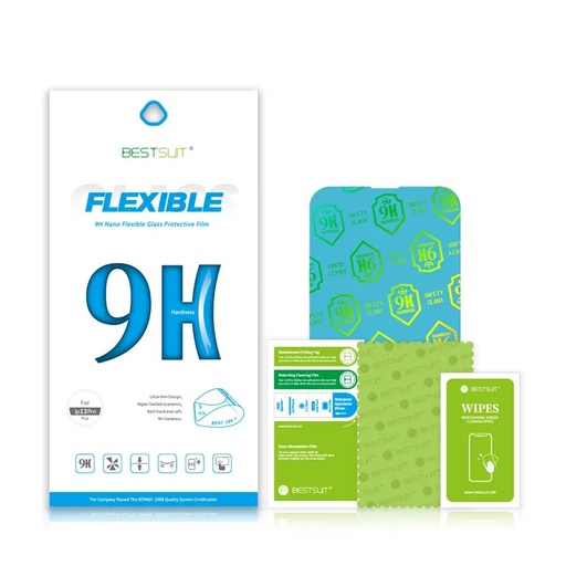 Samsung Galaxy A13 4G Bestsuit flexible hybrid Panzerglas (Transparent schwarz mit Rand)
