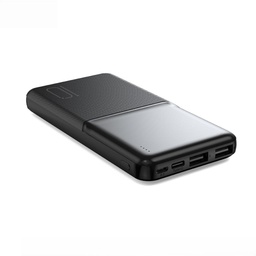 XO PR251 power bank 10000mAh (schwarz) – LED Display, 2×USB Ausgang, Type-C und microUSB Eingang