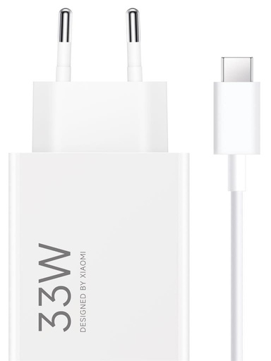 Xiaomi Netz- Ladegerät Type-C mit Kabel (Weiß) - 33W 3A - MDY-16-EF