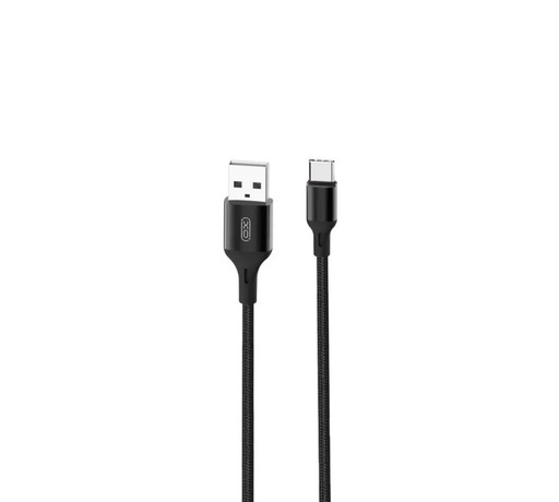 XO NB143 Type-C geflochten Kabel (Schwarz) - 1m