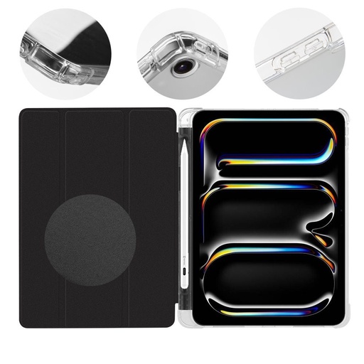 HÜLLE:ME MistyTab Hülle iPad Air 2020/2022/2024/2025 / iPad Pro 11 1/2/3/4 (Schwarz)