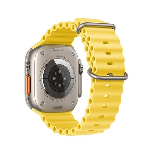 Forcell F-Design FA12 Silikon Riemen Apple Watch 42 / 44 / 45 / 49 mm (Gelb)