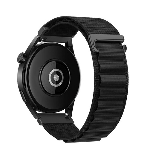 Forcell F-Design FS05 Polyester faserig Riemen Samsung Galaxy Watch 22 mm (Schwarz)