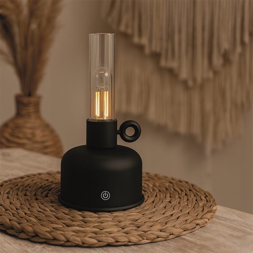 Forever Light Vintage Petroleum LED Lampe FLR-02 (Schwarz)