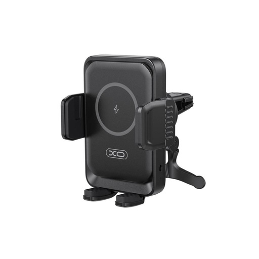 XO WX046 für Lüftungsgitter befestigbar Autohalterung 15W kabellos mit Ladefunktion (Schwarz)