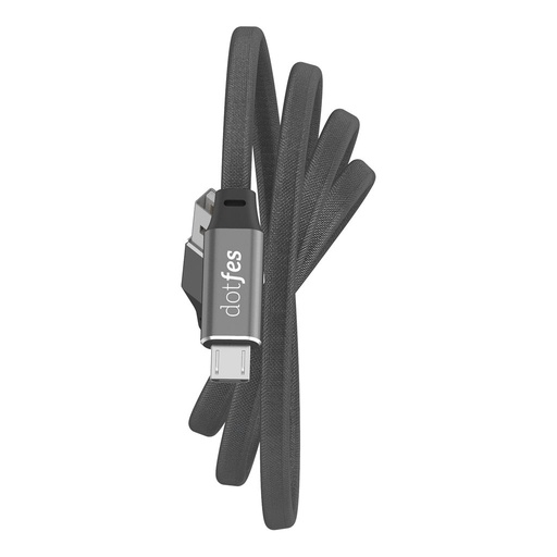 Dotfes A02M LED mit Anzeige microUSB Kabel, schwarz