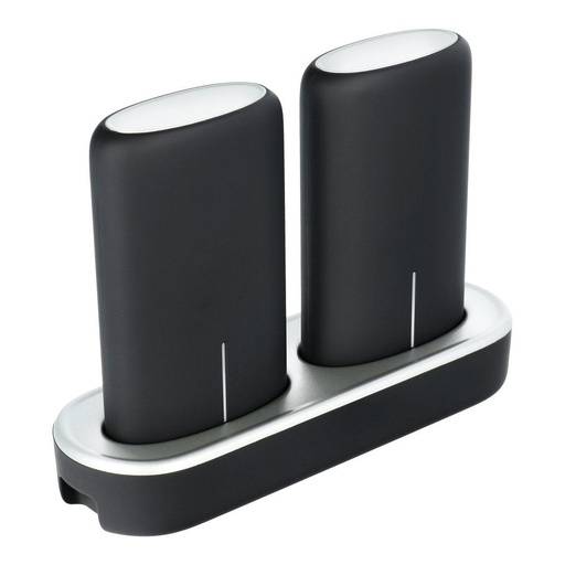 power bank, 5000 mAh, Dockingstation, 2db, schwarz