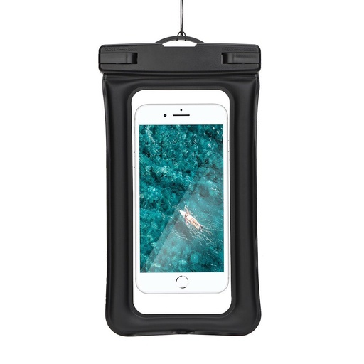 Universell Größe 70x160mm AIRBAG Kunststoff mit Verschluss wasserdicht Hülle (Schwarz)