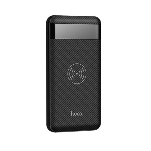 Hoco J11 power bank (kabellos Laden), 10000 mAh, LED Statusanzeige, type-C, 2 USB, lightning Anschluss, 5V 2,1A, schwarz