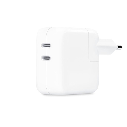 Apple duplatportos USB-C Netz- Schnellladegerät (Weiß) - 35W (MW2K3)
