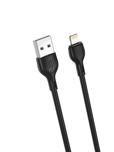 XO NB200 USB-A - Lightning Daten- und Ladekabel (Schwarz) - 2m, 2.1A