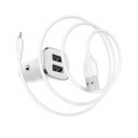 2 USB port, lightning Kabel