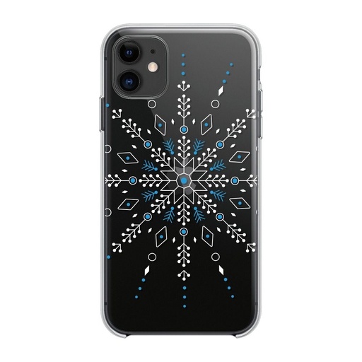 Apple iPhone 11 Winter Silikon Backcover (Snowflake (Transparent))