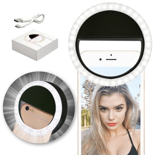 selfie LED Licht, schwarz