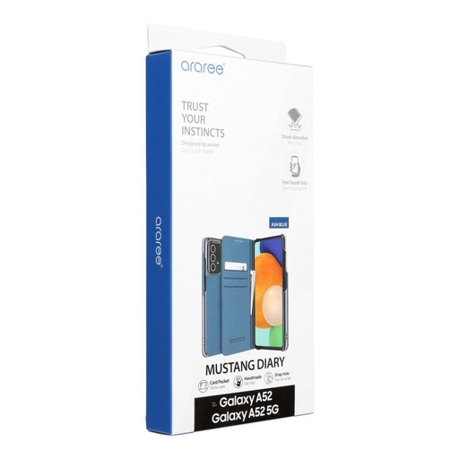 Samsung Galaxy A52 / A52 5G / A52s 5G ARAREE Mustang Diary Premium Klapphülle (Blau)