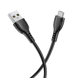 Borofone BX51 microUSB Kabel, 1M, 3A, schwarz