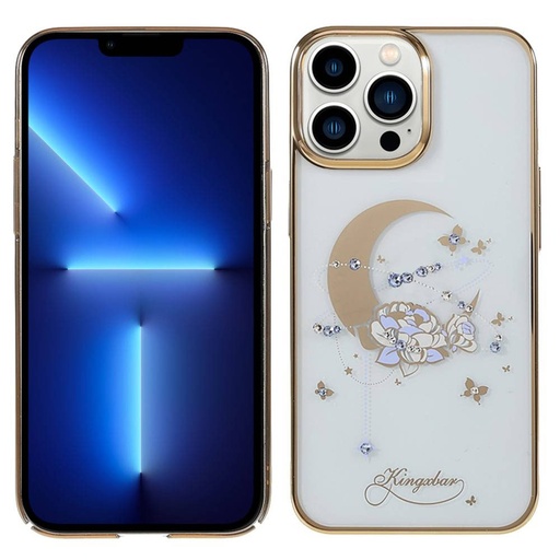 Apple iPhone 13 Pro Max Kingxbar moon series Swarovski mit Steinen Backcover (Gold)