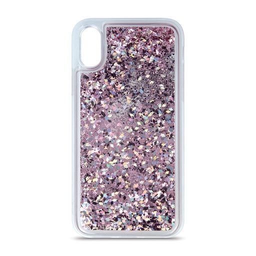 Apple iPhone 12 Mini flüssig glitter Backcover (Lila)