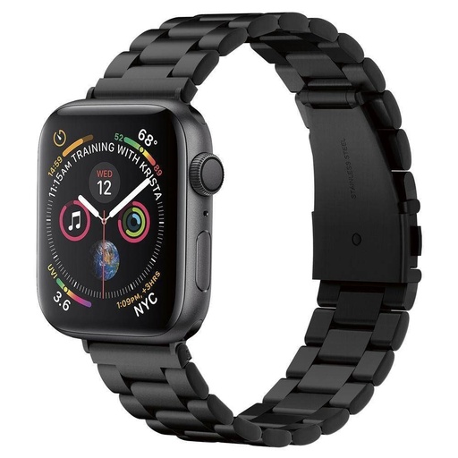 Apple Watch Series 1/2/3/4/5/6(42/44mm) Spigen modern fit rostfrei Stahl Riemen, schwarz