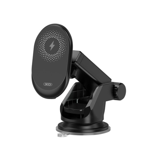 XO CX010 kabellos Auto- Ladegerät, mit Saugnapf, magnetisch, 15W, schwarz