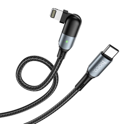 Hoco U100 lightning Kabel (PD Schnellladegerät), 1,2m, Type-C-Lightning, 180fokba drehbar, 20W unterstützt mit Leistung Schnellladen