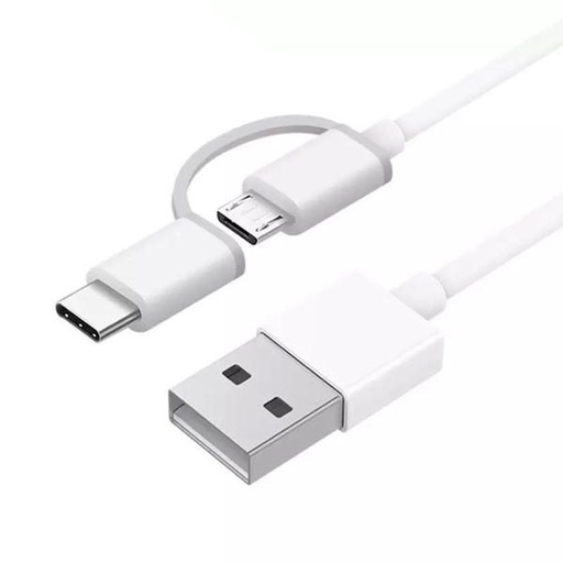Xiaomi Mi 2in1 2in1 Kabel (microUSB + type-C), 1m, weiß
