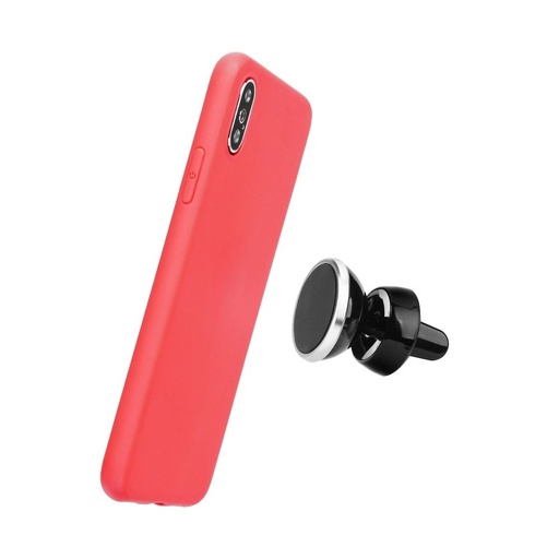 Samsung Galaxy A53 liquid silicone magnetisch Autohalterung kompatibel Backcover (Rot)