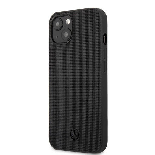 Apple iPhone 13 Mercedes meshed Leder Backcover (Schwarz) - MEHCP13MMBLBK