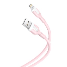 XO NB212 Lightning Datenkabel (Rosa) – 2.1A