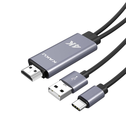 KAKU KSC-557 HDMI adapter Adapter Von Type-C HDMI-re (4K), grau