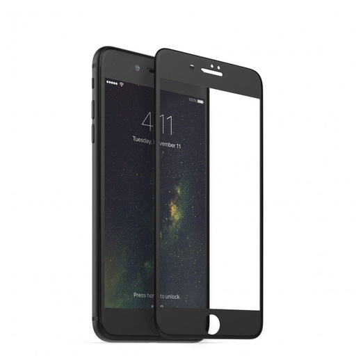 Apple iPhone 6/7/8 5D Panzerglas voll für Display, transparent (schwarz Rahmen)
