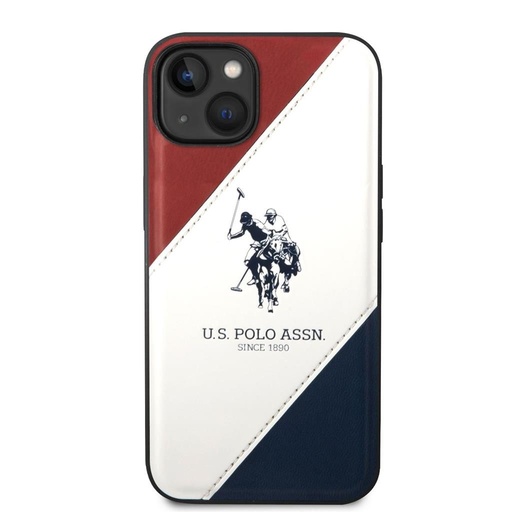 Apple iPhone 14 U.S. Polo double horse Backcover (rot/weiß/blau) - USHCP14SPSO3