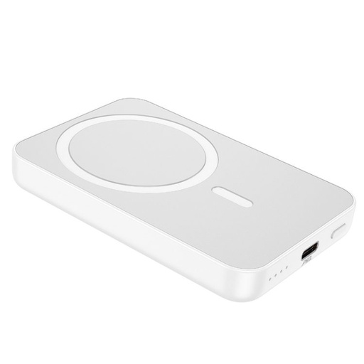 Hoco J109 5000 mAh mit Kapazität powerbank, type-c mit Anschluss, magsafe mit Ladefunktion (20W mit Leistung) weiß