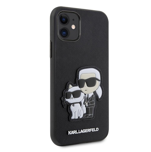 Apple iPhone 11 Karl Lagerfeld PU Saffiano Karl and Choupette NFT Hülle (Schwarz) – KLHCN61SANKCPK