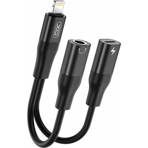 XO NB181B audio adapter (Schwarz) – Lightning–3,5 mm + Lightning, Bluetooth Übertragungs- mit Funktion