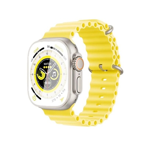 XO M8 Pro Smartwatch (Gelb) – 1.96", 49 mm, Anrufannahme, kabellos Laden