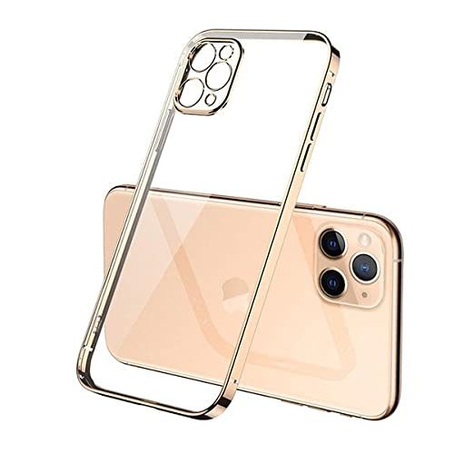 Samsung Galaxy S24 Ultra electroplate mit Kameraschutz Silikon Backcover (Gold)